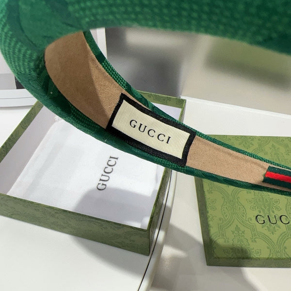 THICK HEADBAND IN FUN GREEN CANVAS WITH WEB 423669