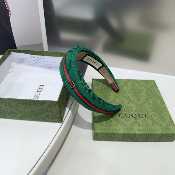 THICK HEADBAND IN FUN GREEN CANVAS WITH WEB 423669