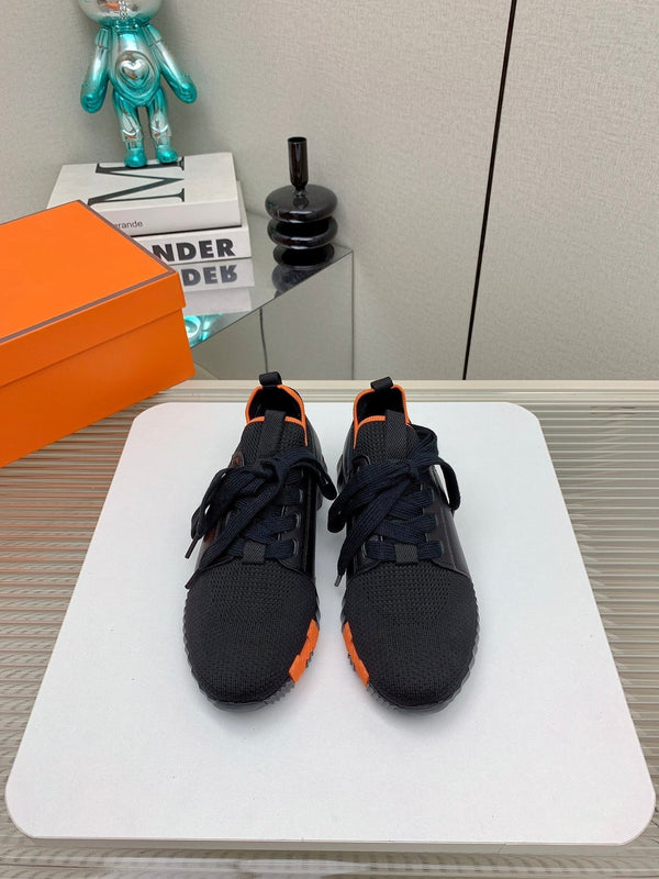 HM Depart Slip-on Sneaker In Black Woven Fabric 106331