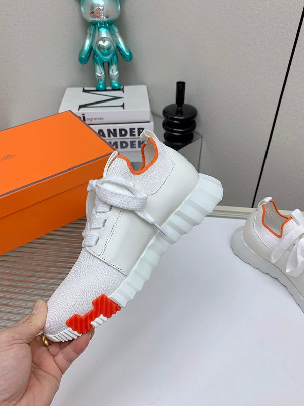 HM Depart Slip-on Sneaker In White Woven Fabric 106333