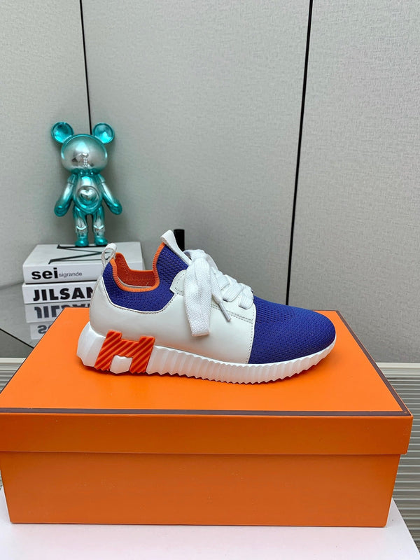 Sneaker slip-on HM Depart in tessuto blu intrecciato 106339