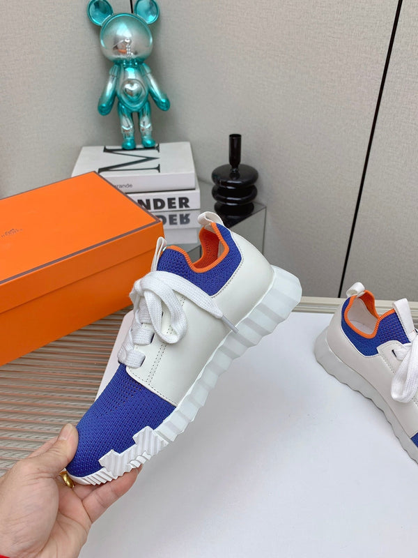 Sneaker slip-on HM Depart in tessuto blu intrecciato 106339