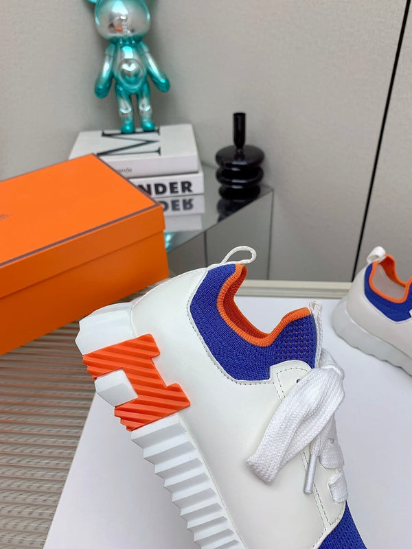 Sneaker slip-on HM Depart in tessuto blu intrecciato 106339