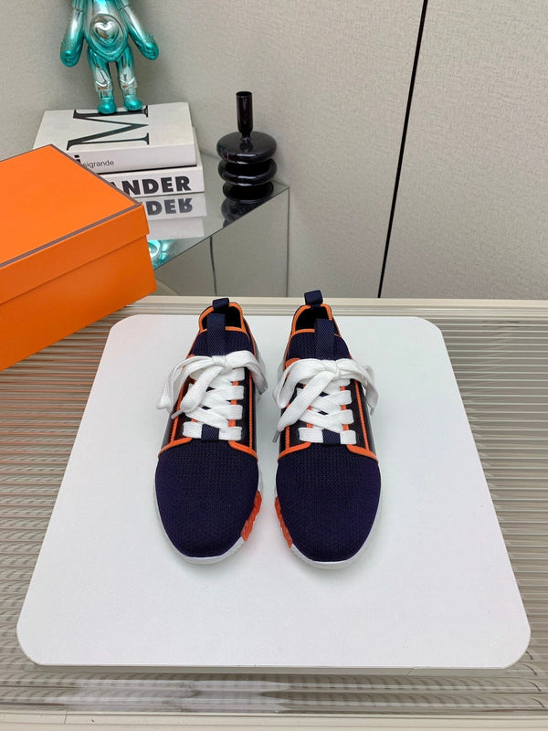 HM Depart Slip-on Sneaker In Dark Navy Blue Woven Fabric 106337