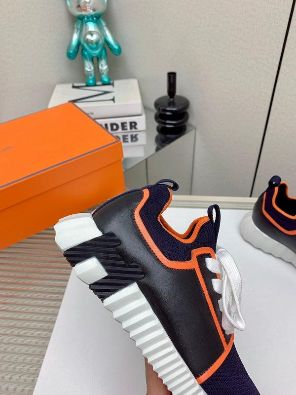 HM Depart Slip-on Sneaker In Dark Navy Blue Woven Fabric 106337