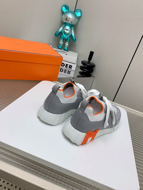 Sneaker slip-on HM Depart in tessuto intrecciato grigio omber 106335