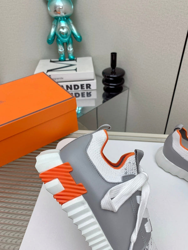 Sneaker slip-on HM Depart in tessuto intrecciato grigio omber 106335