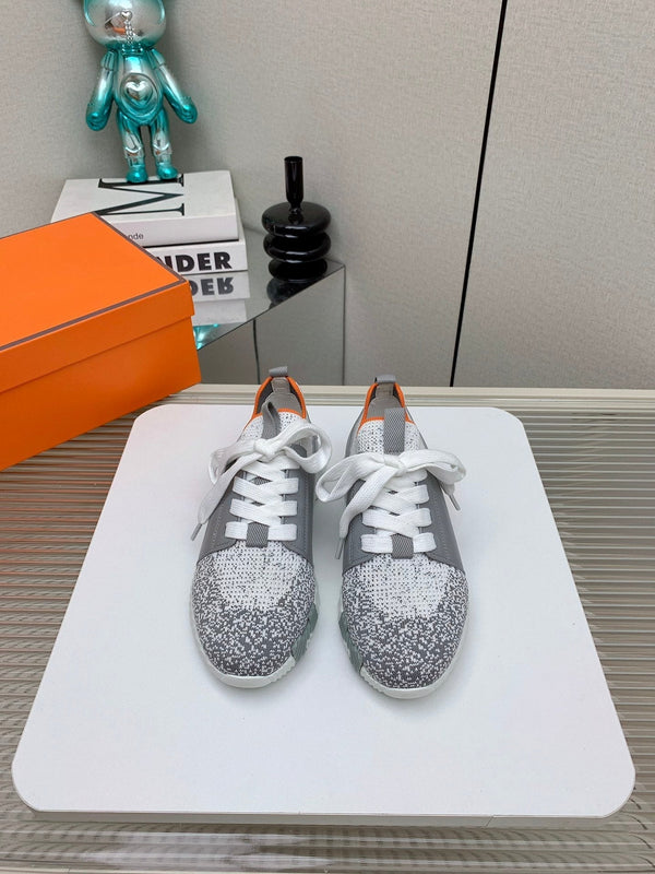 Sneaker slip-on HM Depart in tessuto intrecciato grigio omber 106335