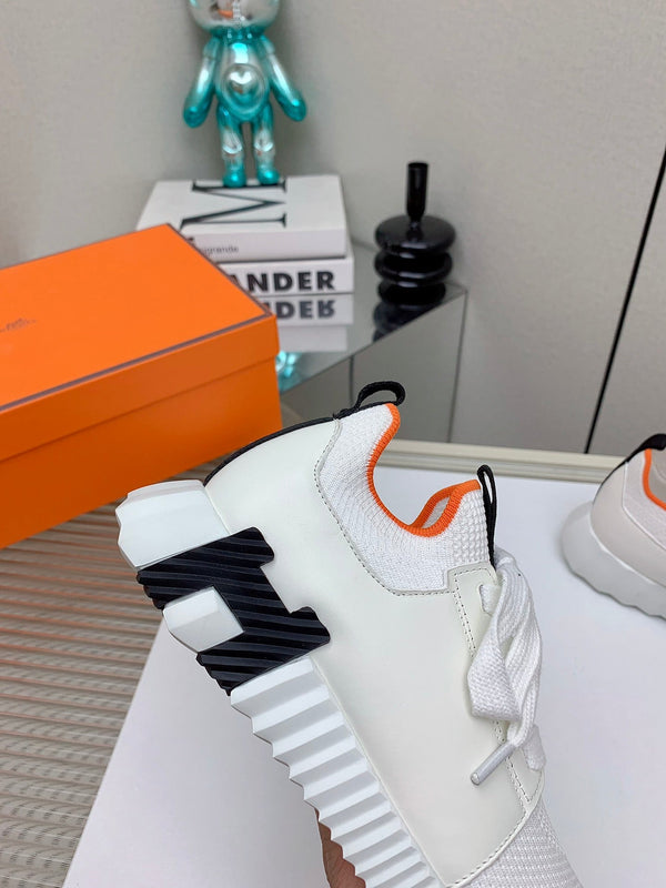 HM Depart Slip-on Sneaker In White Woven Fabric 106327