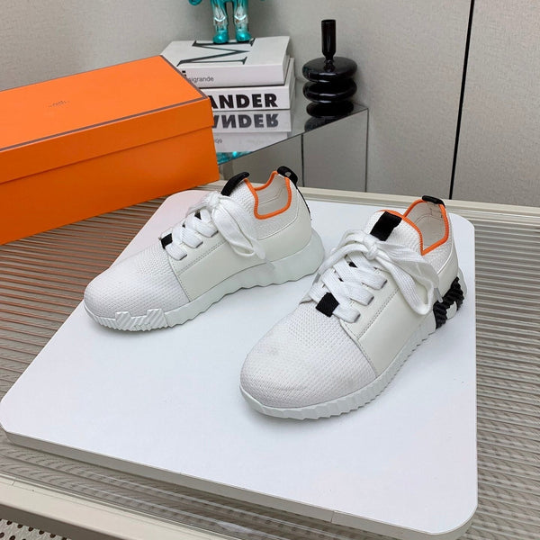 HM Depart Slip-on Sneaker In White Woven Fabric 106327