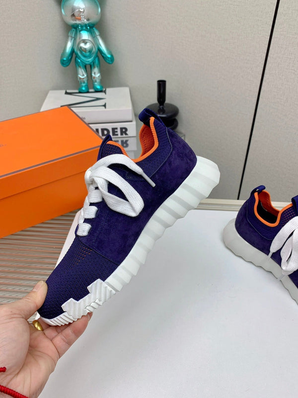 HM Depart Slip-on Sneaker In Navy Blue Woven Fabric 106325