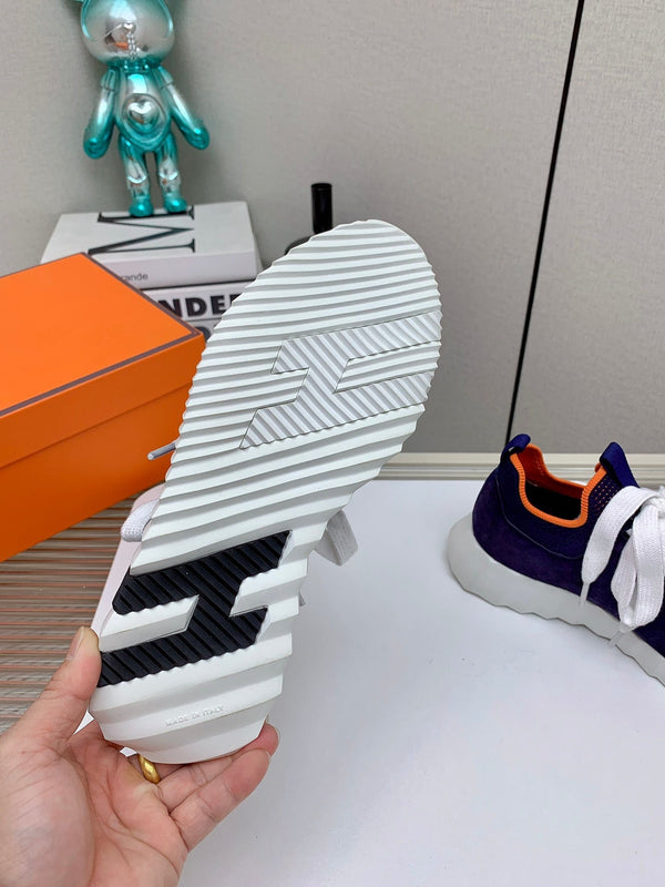 HM Depart Slip-on Sneaker In Navy Blue Woven Fabric 106325