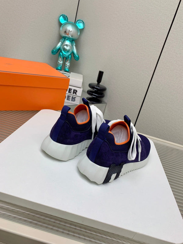 HM Depart Slip-on Sneaker In Navy Blue Woven Fabric 106325