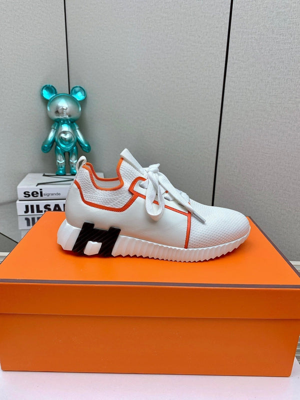 HM Depart Slip-on Sneaker In White Woven Fabric 106323