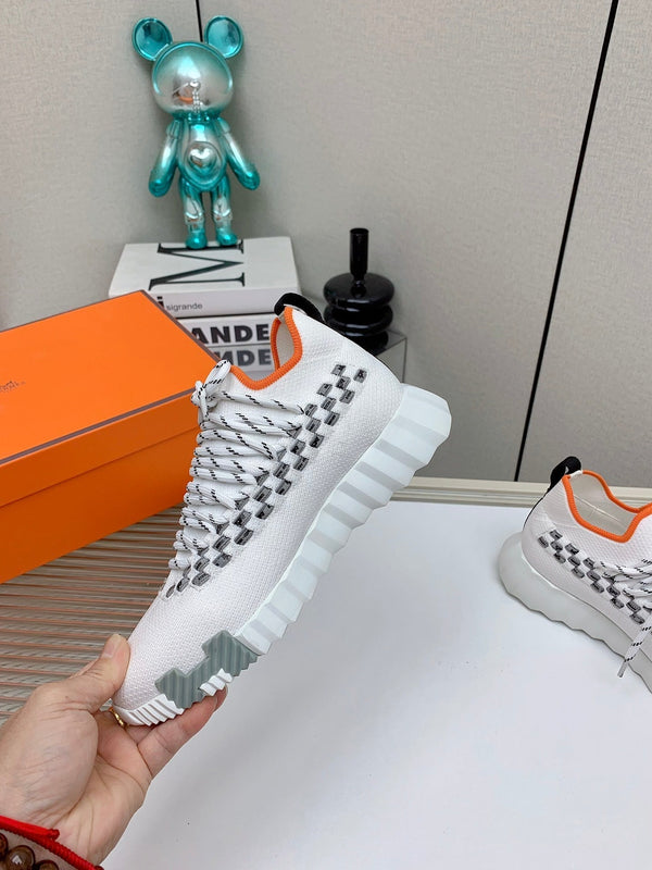 HM Flex slip-on sneaker In White Woven Fabric 106321