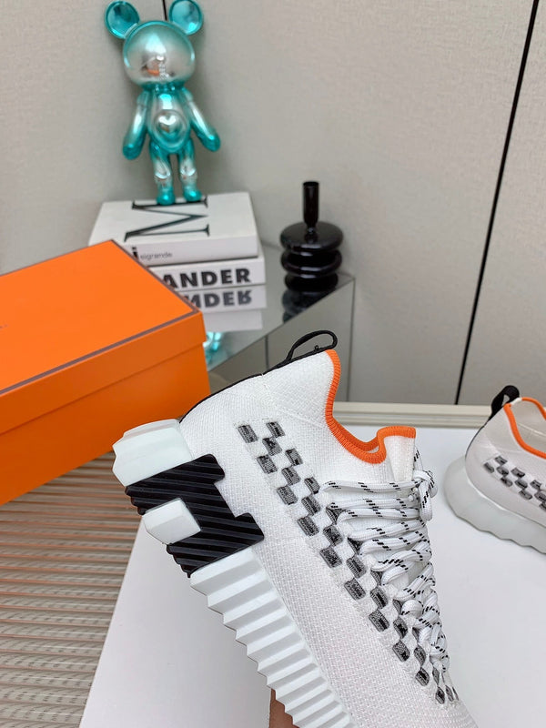 HM Flex slip-on sneaker In White Woven Fabric 106321