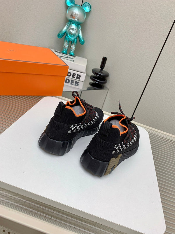 HM Flex slip-on sneaker In Black Woven Fabric 106320