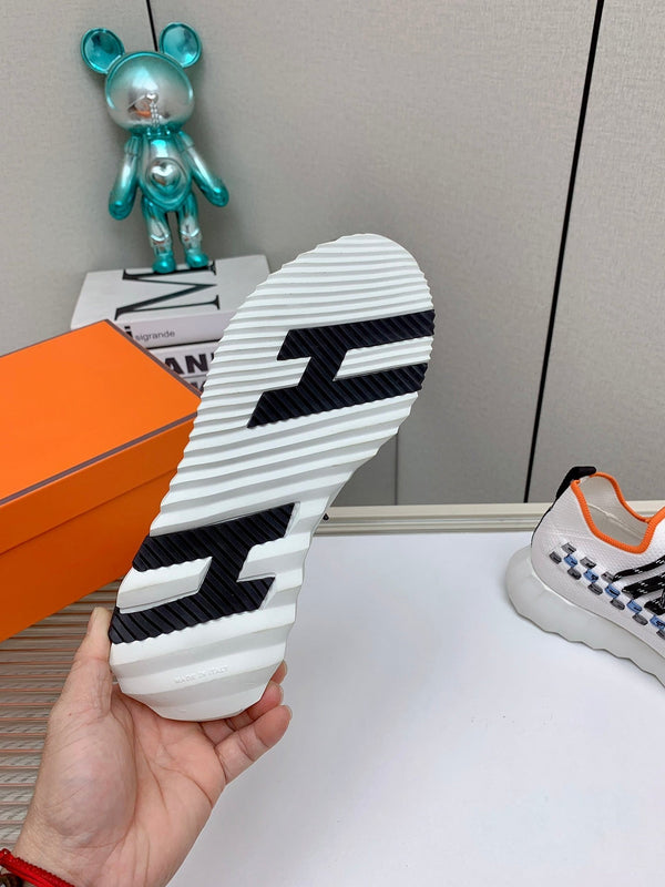 HM Flex slip-on sneaker In White Woven Fabric 106319