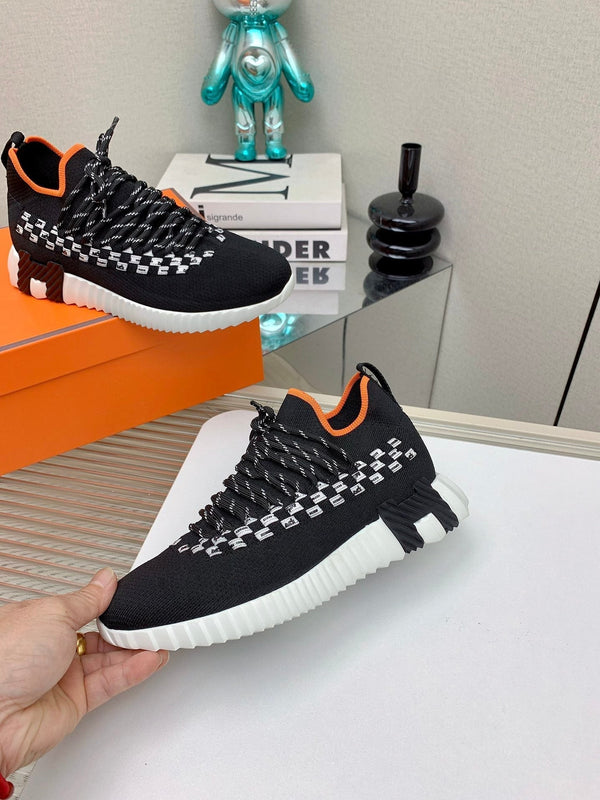 HM Flex slip-on sneaker In Black Woven Fabric 106318