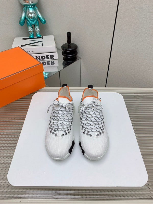 HM Flex slip-on sneaker In White Woven Fabric 106317