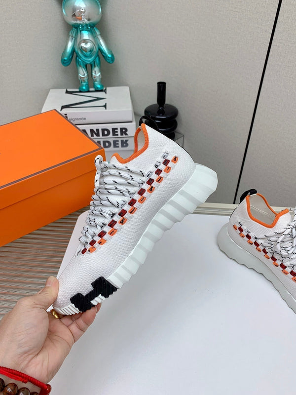 HM Flex slip-on sneaker In White Woven Fabric 106316