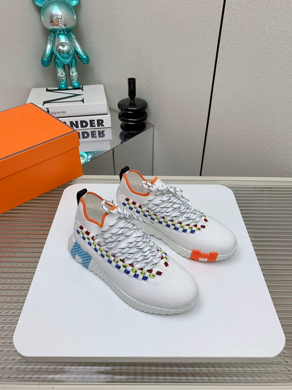 HM Flex slip-on sneaker In White Woven Fabric 106314