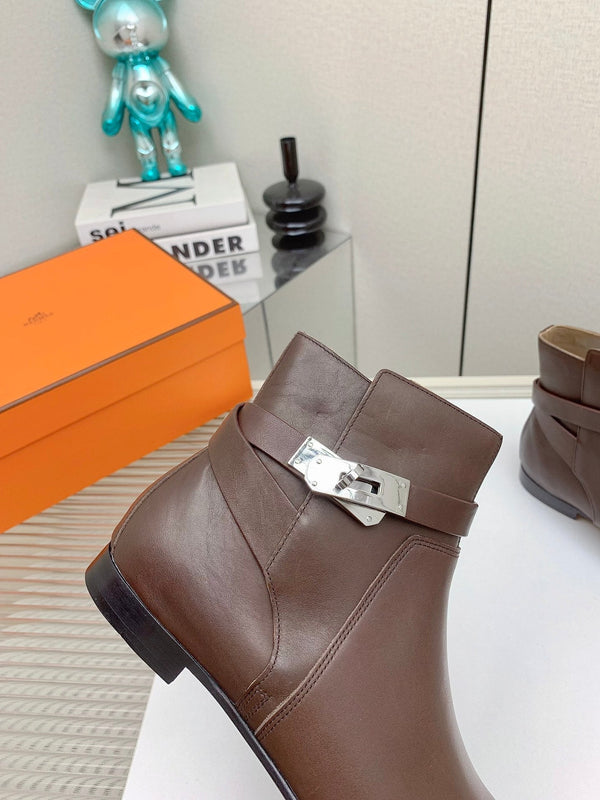 Stivaletto HM Neo in pelle di vitello marrone terra 971365