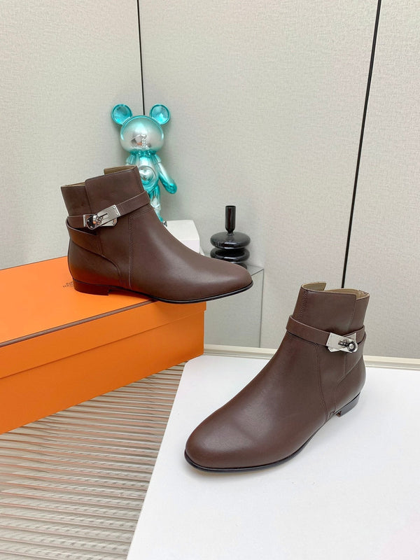 Stivaletto HM Neo in pelle di vitello marrone terra 971365