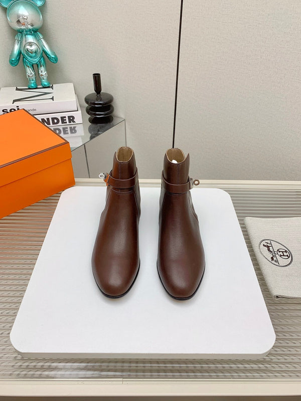 Stivaletto HM Neo in pelle di vitello marrone terra 971365