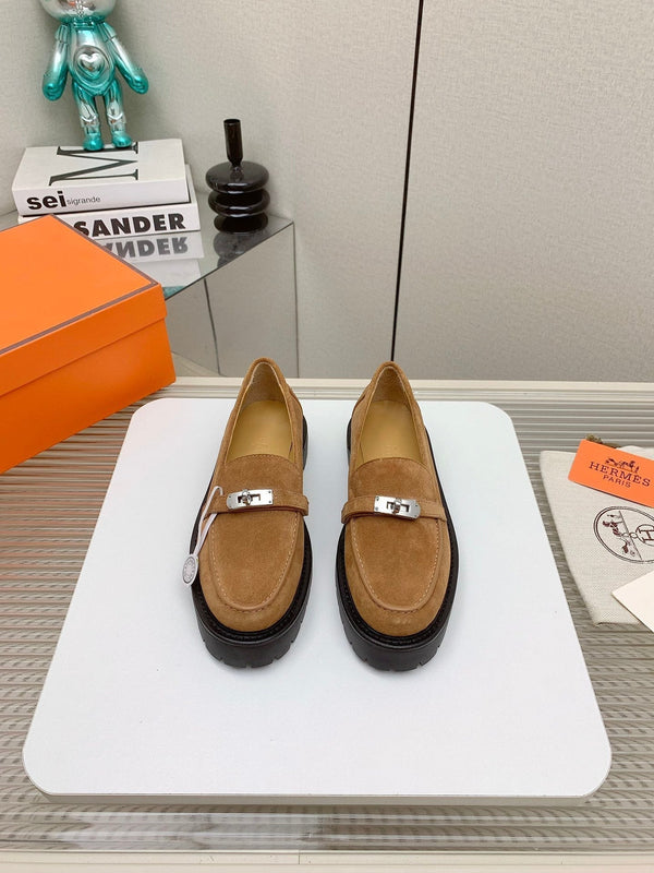 Mocassino HM Icone in pelle scamosciata marrone 971405