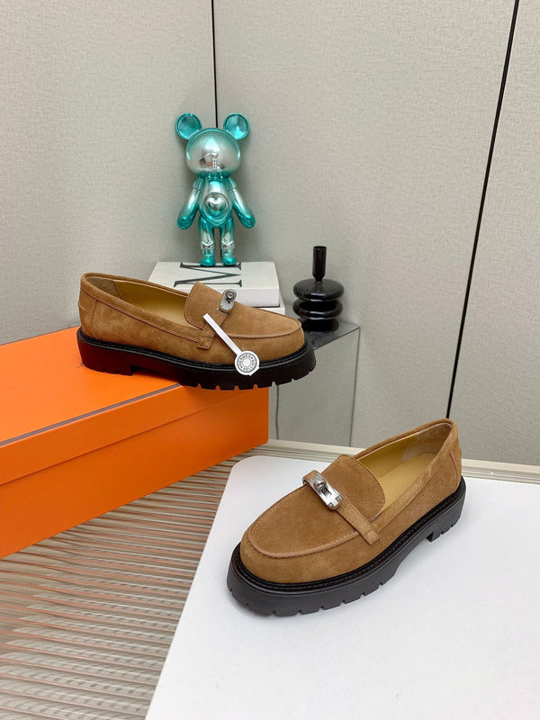 Mocassino HM Icone in pelle scamosciata marrone 971405