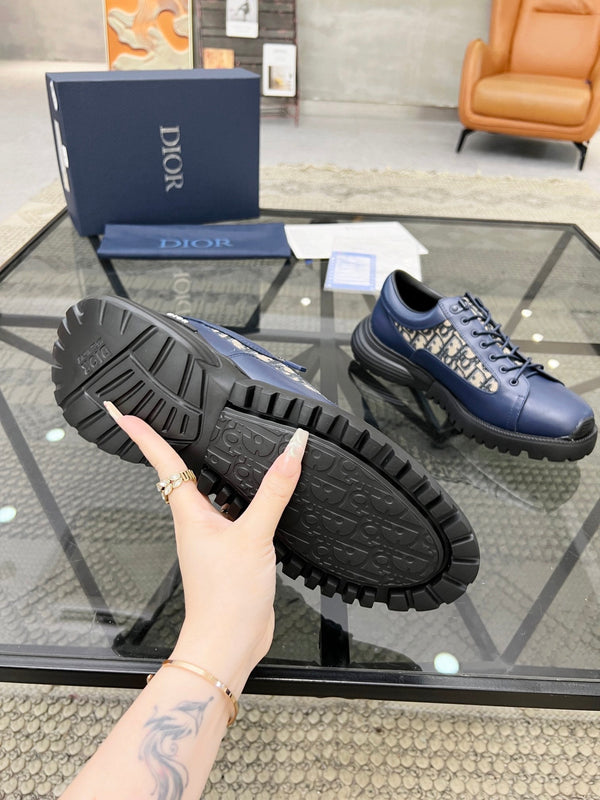 CD COMBAT DERBY SHOE NAVY CALFSKIN