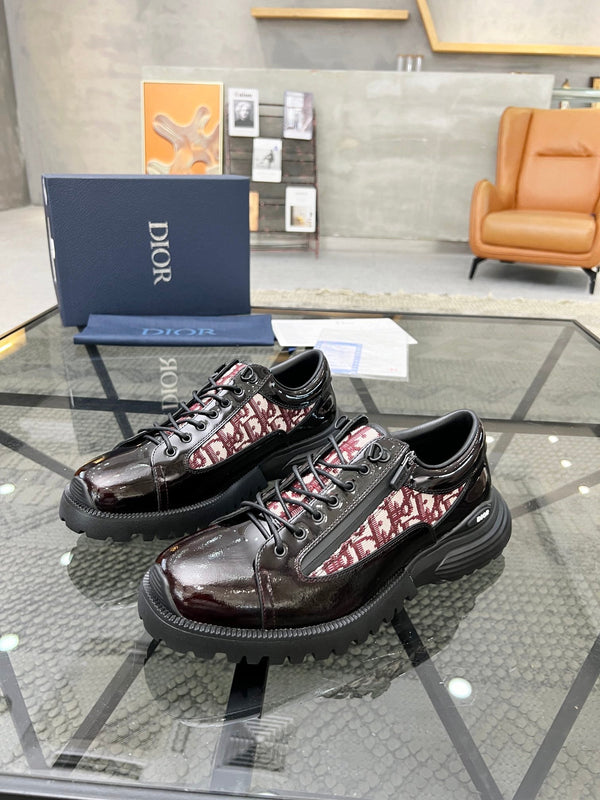 CD COMBAT DERBY SHOE WINE POLISHED CALFSKIN