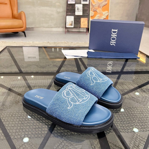 CD AQUA SLIDE SANDAL BLUE DENIM