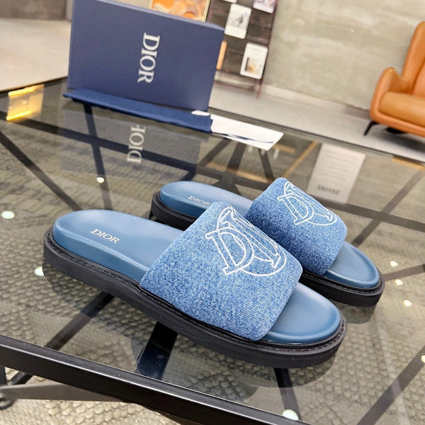 CD AQUA SLIDE SANDAL BLUE DENIM