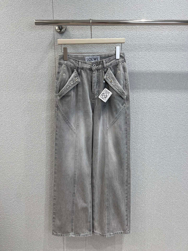 Loewe 25 Pant Gray Cotton 223219