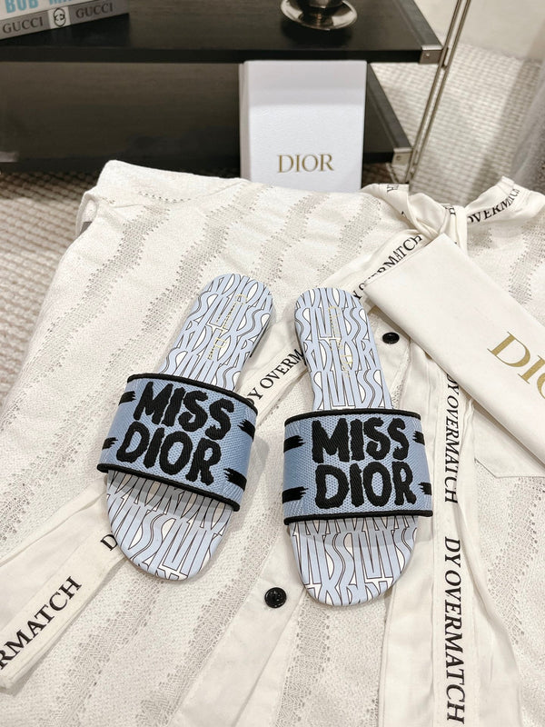 CD 25 Mid Heel Mules Cotton Fabric 241433