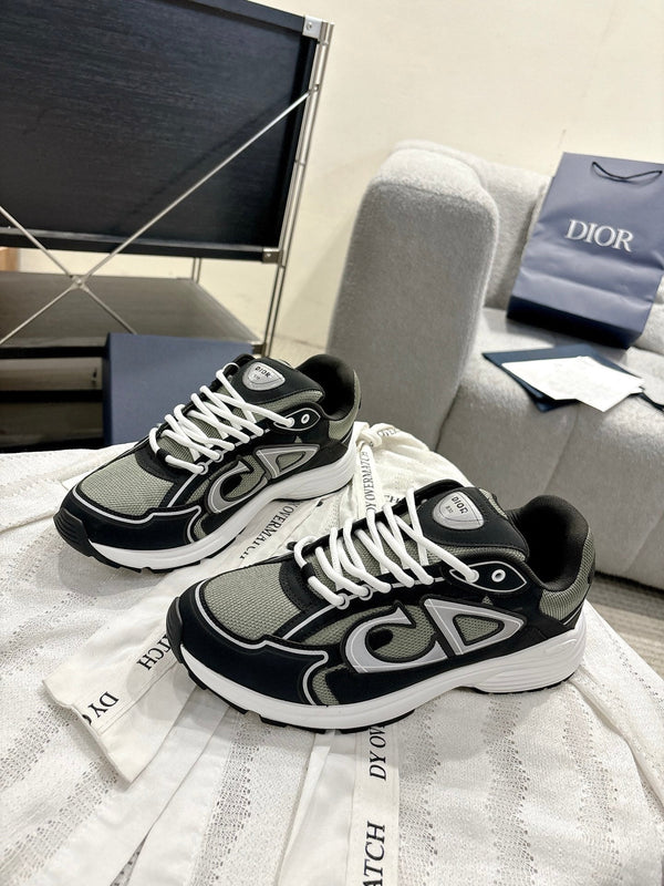 CD B30 Sneakers Black Silver Gray Technology Fabric 438319