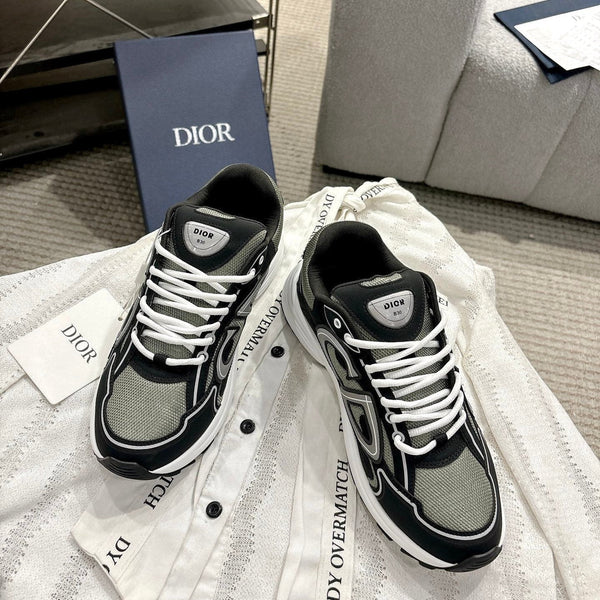 CD B30 Sneakers Black Silver Gray Technology Fabric 438319