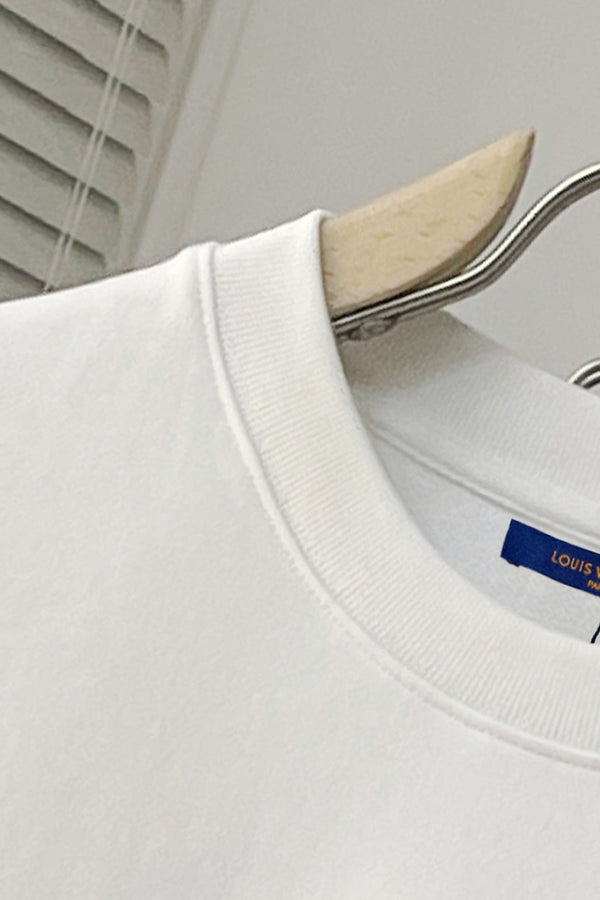 MAGLIONE LV IN TESSUTO DI COTONE BIANCO 239602