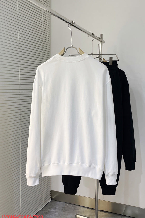 MAGLIONE LV IN TESSUTO DI COTONE BIANCO 239602