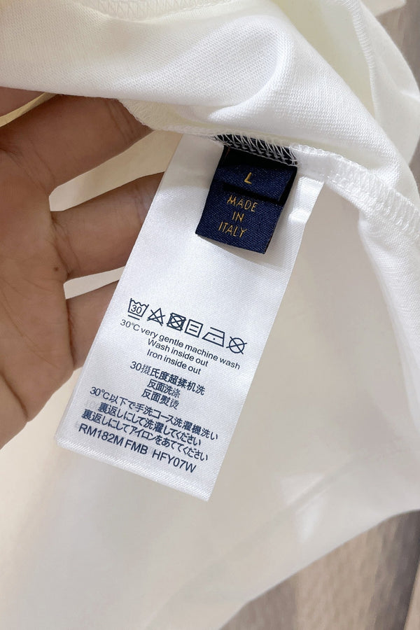T-SHIRT LV BIANCA MISTO COTONE COLORATO 239605