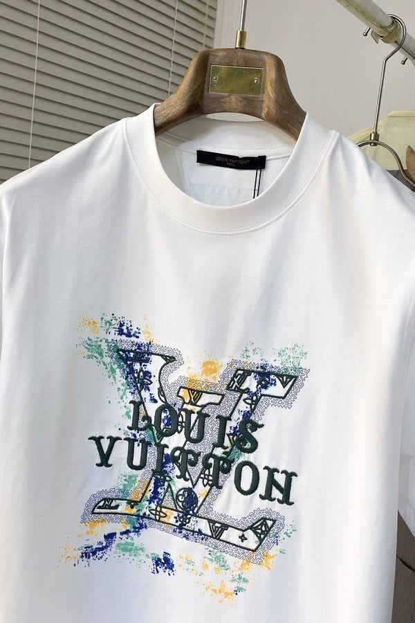 T-SHIRT LV BIANCA MISTO COTONE COLORATO 239605
