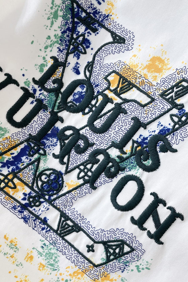 T-SHIRT LV BIANCA MISTO COTONE COLORATO 239605