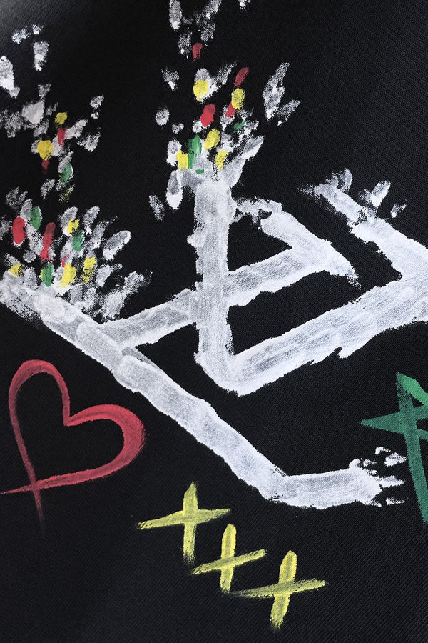 T-SHIRT LV NERA MISTO COTONE COLORATO 239607