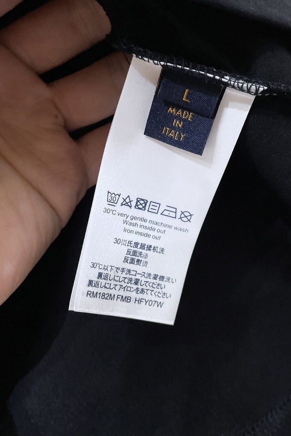 T-SHIRT LV NERA MISTO COTONE COLORATO 239607