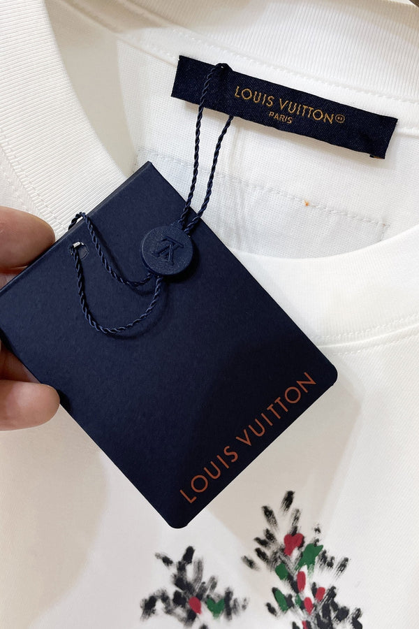 T-SHIRT LV BIANCA MISTO COTONE COLORATO 239606