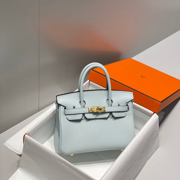 HM Birkin 20 cm Pelle Togo blu pallido Hardware dorato