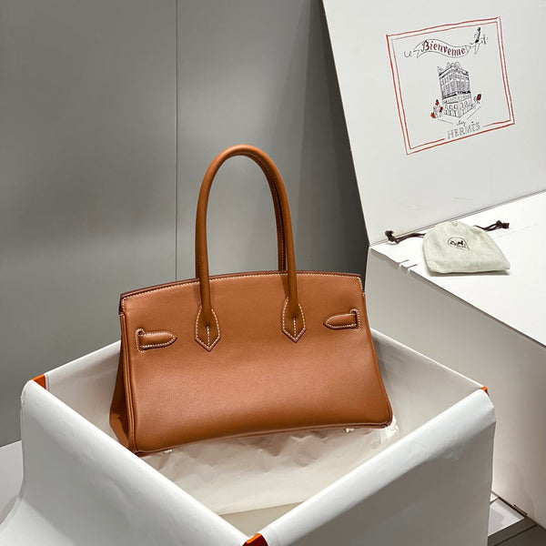 HM Shoulder Birkin 29 Yam Orange Leather 222354
