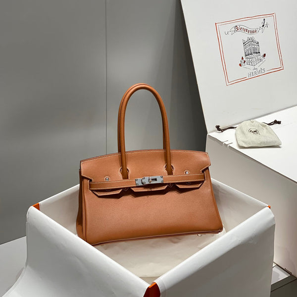HM Shoulder Birkin 29 Yam Orange Leather 222354